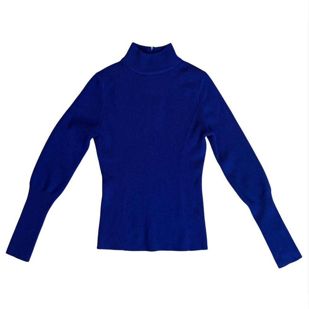 NO NAME Blue Cashmere Turtleneck Sweater $399 EUC Small